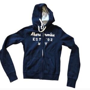 Abercrombie & Fitch navy zip up hoodie Vintage sweatshirt jacket